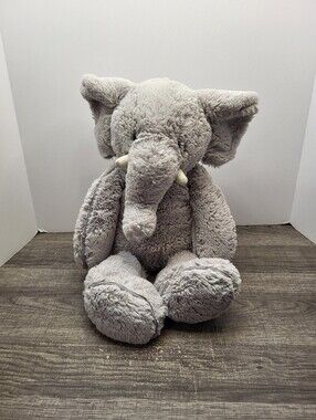 Jellycat Grey Piper Elephant Plush  Rare Retired Design Colorway 18 Inch HTF